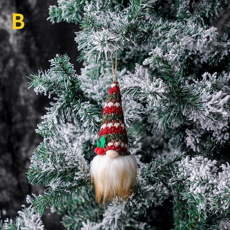 1 Pcs Christmas Decoration Glowing Gnome Ornaments Christmas Tree Pendant Faceless Plush Doll New Year Gift