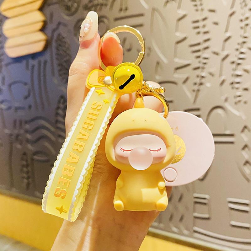 

And Fun Creative Cartoon Dinosaur Keychain In Various Colors For All Ages Yellow Dinosaur