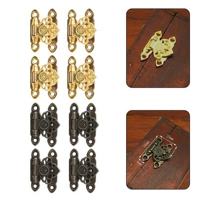 4PCS Wooden Box Latch Antique Jewellery Box Suitcase Latch Lock Clasp Hasp Buckle Decorative Hardware  Bronze/Gold Metal Buckle