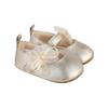 Citgeett Autumn Infant Baby Girls Princess Shoes Dot Print Mesh Bowknot Flats Non-Slip Wedding Slippers Shoes