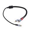 1 Female To 2 Male Y Splitter Cable Stereo Sound Video Splitter Adapter Extension Cord for Subwoofers Speakers Home