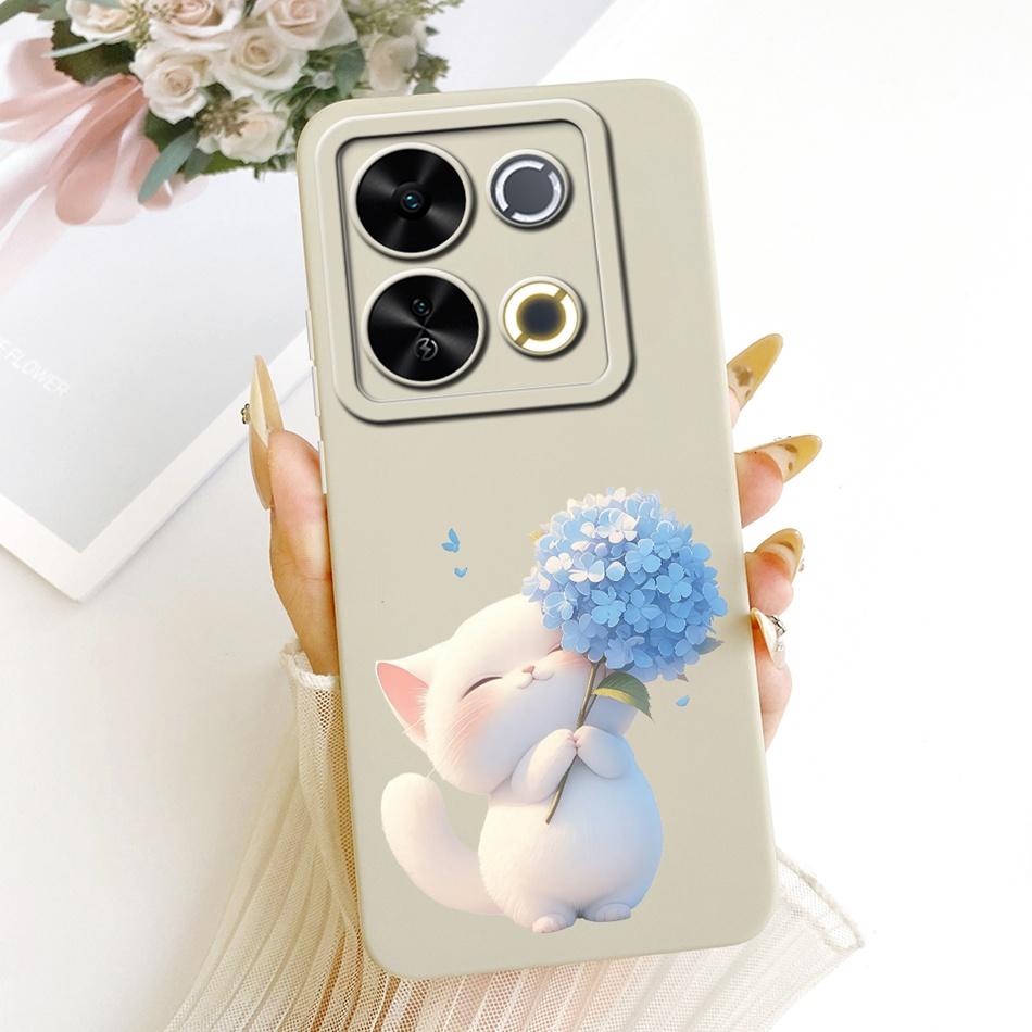 For ITEL P65 Cute Cat Flower Cartoon Phone Case For Itel P671L ItelP65 Shockproof Soft Silicone Covers Bumpers