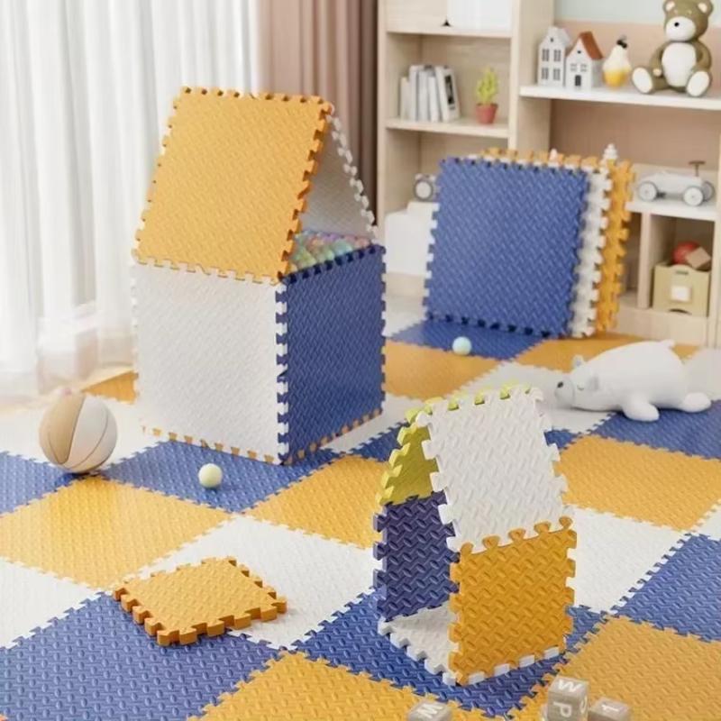 6Pcs 2.5cm Thickening Baby Interactive Game Carpet Anti-slip and Shockproof Living Room and Bedroom Mat Children's Room Carpet