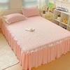 Quilted Anti-slip Korean Lace Bed Skirt - Princess Style Mattress Protector