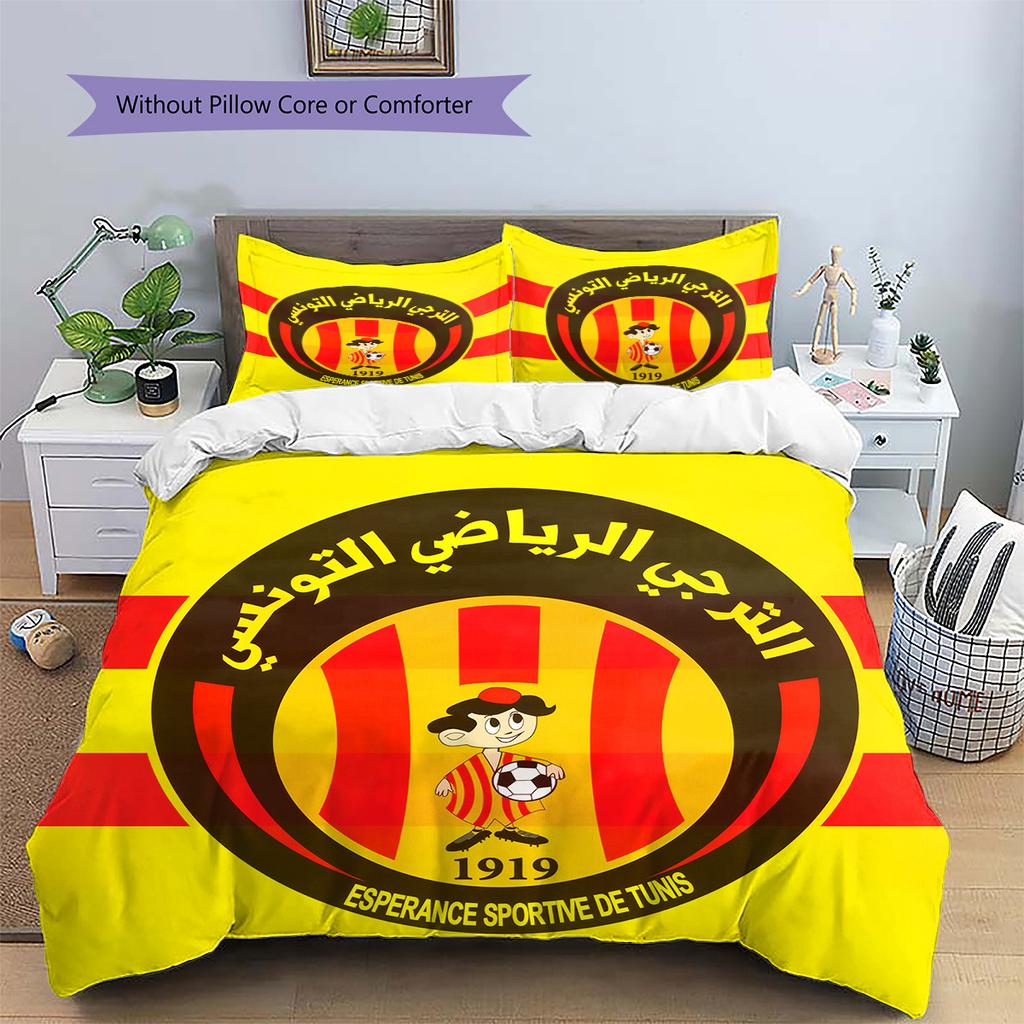 Espérance Sportive de Tunis  Pattern Bedding Quilt Set  Home Decoration  Gift (1 * duvet cover + 2 * pillowcase  without core)