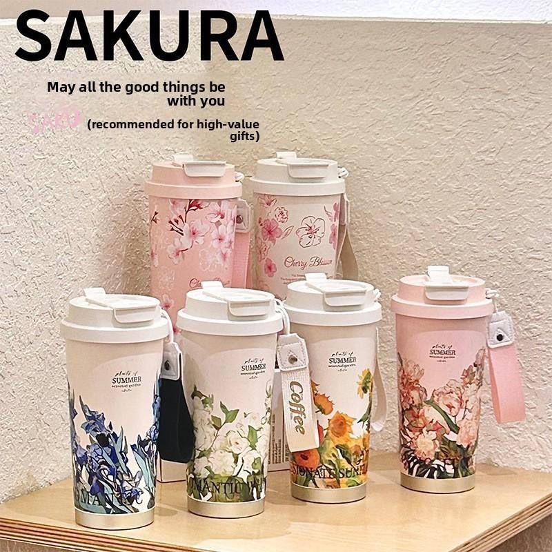 Modern Stainless Steel Insulated Coffee Cup With Double Lid For Office And Travel