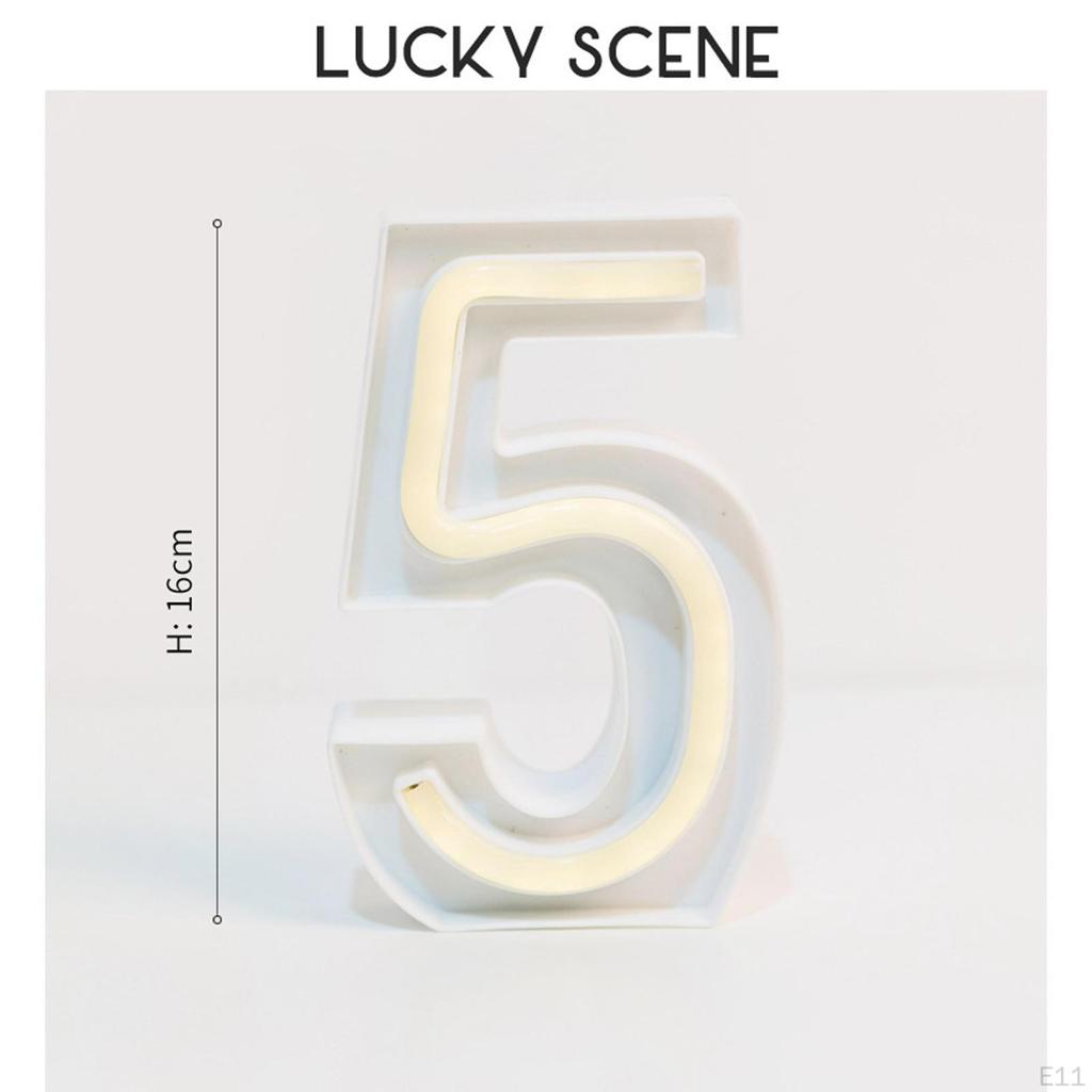 for Bedroom, Battery , Neon Number Sign Birthday Anniversary