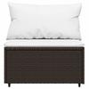 Vidaxl 3-Cz. Garden Lounge Set, Cushions, Brown, Poly Rattan