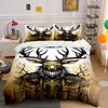 Golden Deer with Antlers. Bedding Sets Duvet Cover Sets Duvet Covers Pillowcases(1 * Duvet Cover 2 * Pillowcases, Without Duvet Insert)