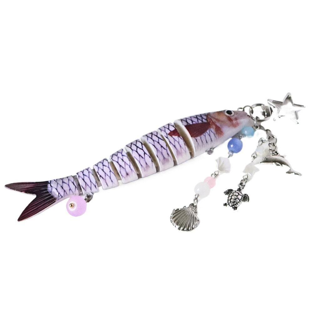 Bionic Design Handmade Fish Keychains High-precision Fish Bait Lanyard  Fishing Enthusiasts