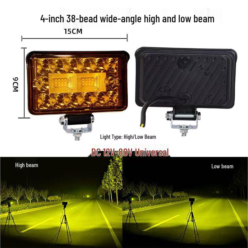 Super Bright LED Spotlight for Trucks & Vehicles: 12v/24v Headlight and Fog Light