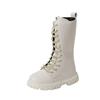 Kinder Mädchen High Shaft Martin Boots in Gold Weiß Schwarz Kleinkind Kind Mode Herbst Winter