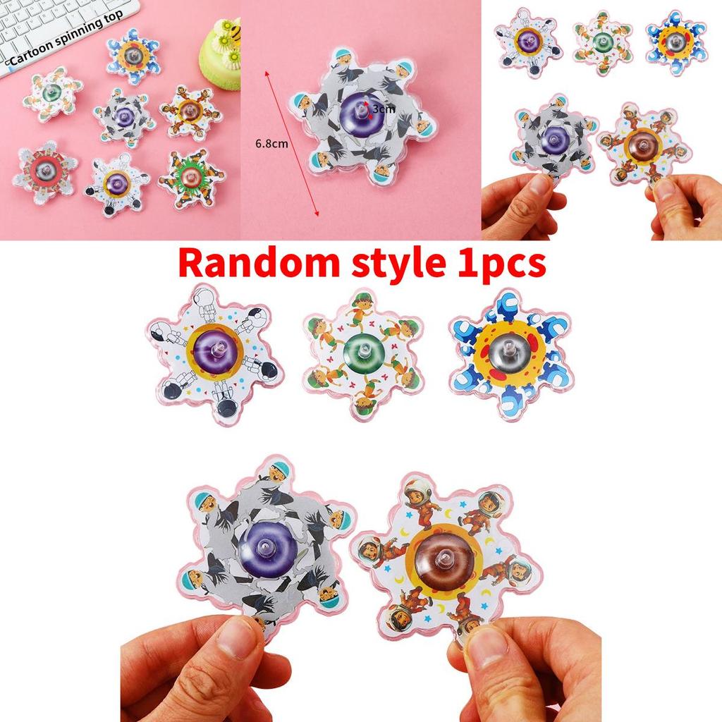Childrens Cartoon Figure Pattern Gyroscope Toy With Pp Material For Kids And Classroom Entertainment