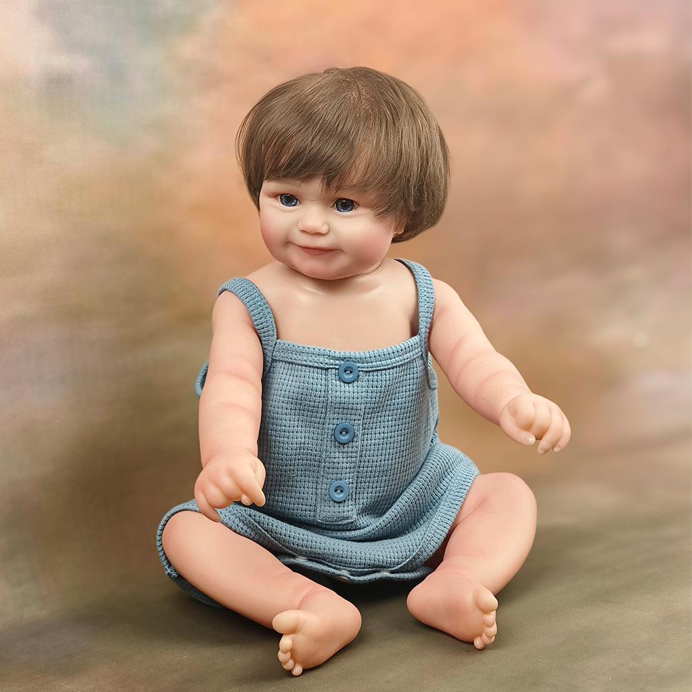 

50 см милая кукла возрождается девочка Мэдди 20 дюймов полностью силиконовая виниловая кукла для новорожденных может купаться ручной работы с короткими волосами имитационные куклы для детей full silicone girl