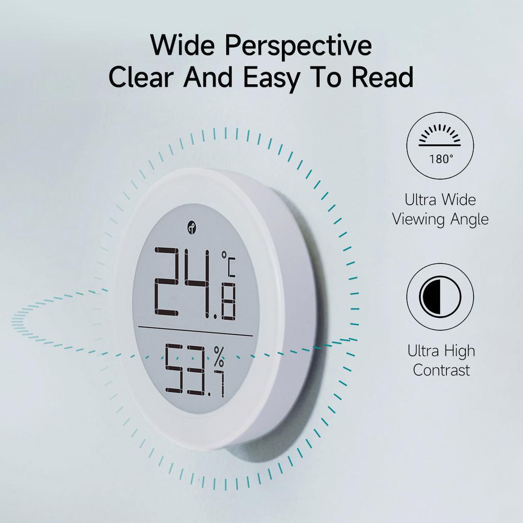 Qingping Temperature Humidity Sensor T Version Thread/BLE High-precision Indoor E-Link INK Thermometer work with Apple HomeKit