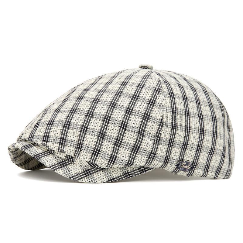 Plaid Beret Women s Summer Newsboy Cap Forward Cap British Cap