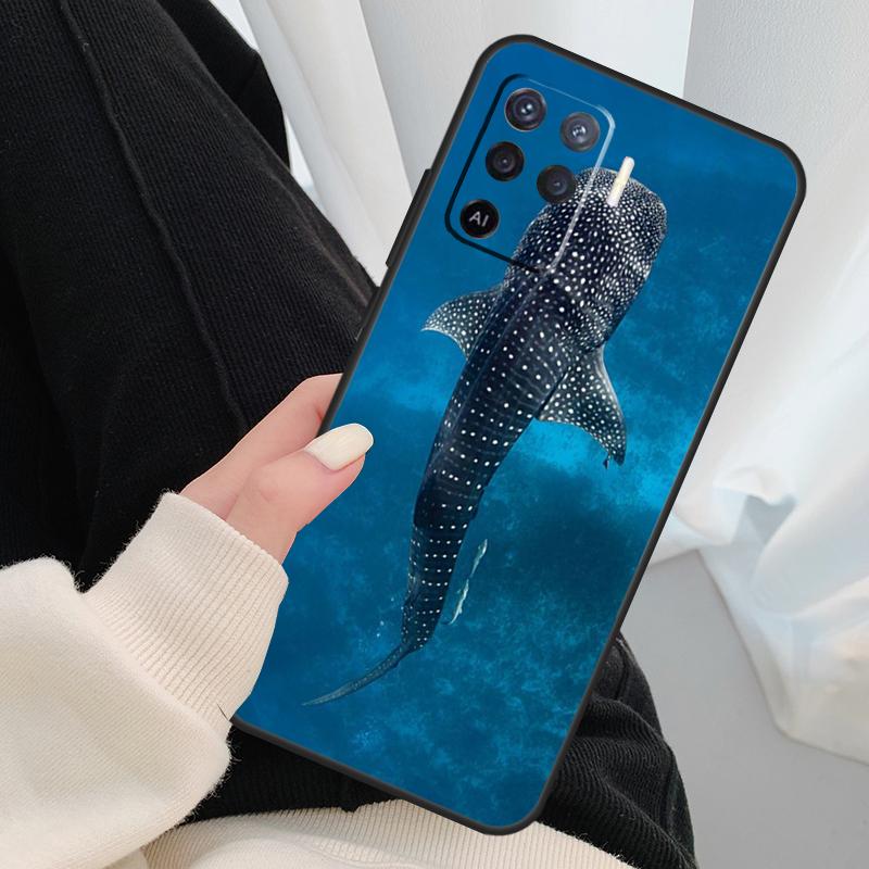 Ocean Whale Shark Waves Case For Oppo A96 A76 A16 A60 A98 A58 A78 A18 A38 A80 A40 A77 A57 A17 A74 A54 A94 A15 A5 Pro