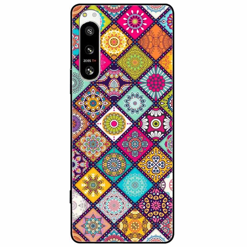 For Sony Xperia 5 IV / 10 IV Case 10IV Soft Black Silicone Forest Painted Phone Back Covers For Sony Xperia 1 IV Case TPU Coque