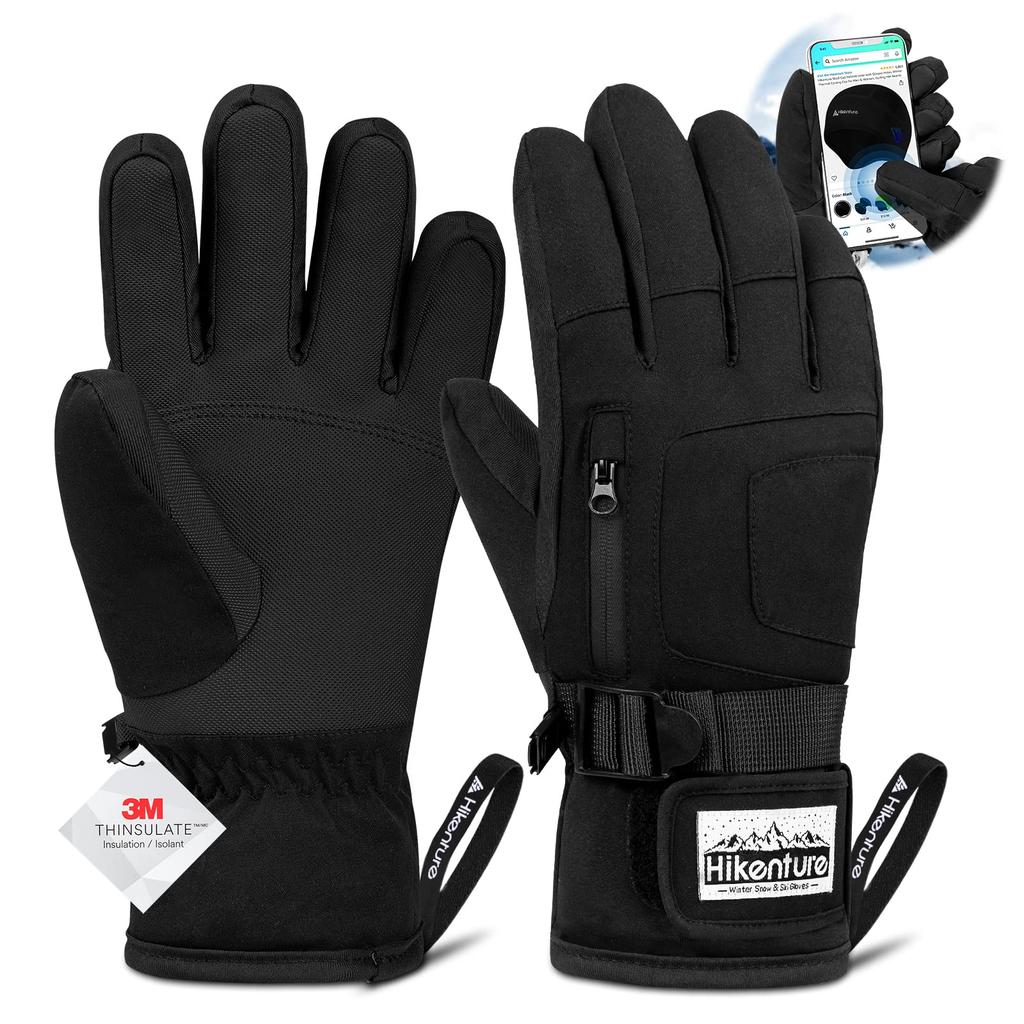 140g 3M Thinsulate Waterproof Ski Gloves with Double the and for Men and Smartphone Ideal for Outdoor Winter Snow and Warmth. Waterproof, Breathable,