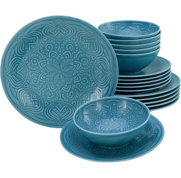

Сервиз столовый CreaTable Orient Mandala Tafelservice-Set aquamarin, 18шт (21624)