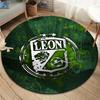 Club Leon Round Area Rug,Carpet Rug for Living Room Bedroom Sofa Playroom Decor,Non-slip Floor Mat