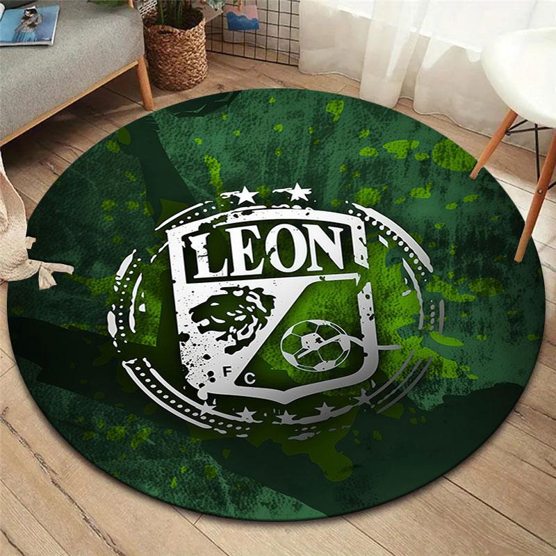 Club Leon Round Area Rug,Carpet Rug for Living Room Bedroom Sofa Playroom Decor,Non-slip Floor Mat