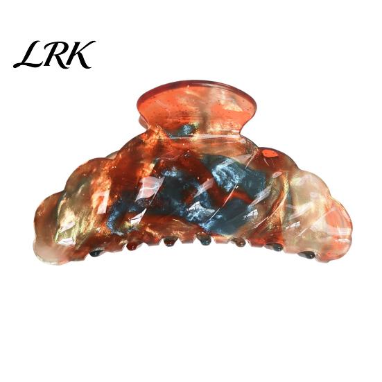 Elastic Metal Core Hair Clip Claw for Women, Crescent Moon Shape Clip, Gradient Color Back Smooth Edge Head Claw, Versatile Accessory Long Short Daily