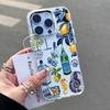 Phone Case For iPhone 11 12 13 14 15 16 17 Pro Max XS X XR 7 8 Plus 17E Air with A Summer Design Tropical Cocktail Pattern Cover