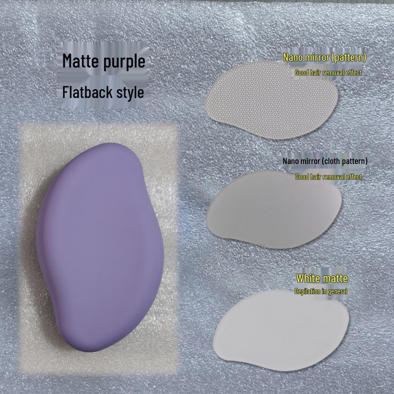 

Nano Glass Hair Remover for Women - Gentle, Washable Depilator for Hands and Feet. Matte Black - Flat Back