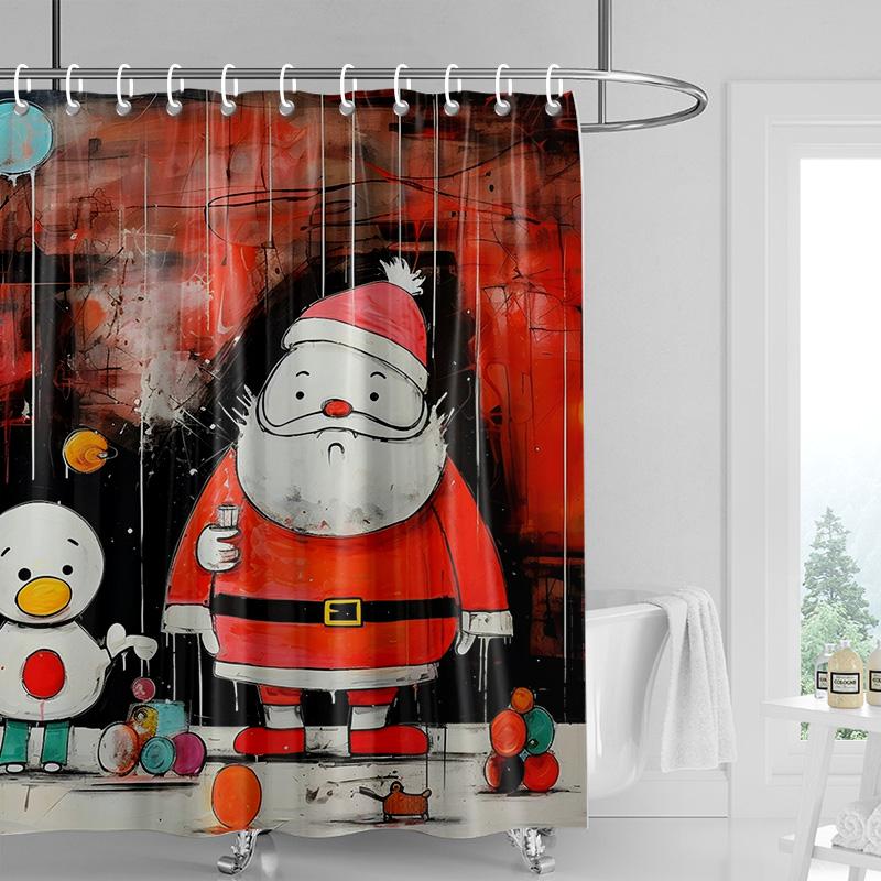 

Украшение дома шторки для душа для ванной водонепроницаемая шторная ткань Современный скандинавский стиль Гостиная С Рождеством зимний 90x180cm