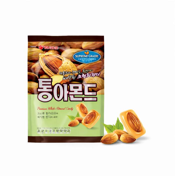 [Orion] Premium Whole Almond Candy Crunchy Sweet Nutty flavor Korean Food 90g / Korean sweet, Kfood, Authentic Korean Food 90g x 1ea