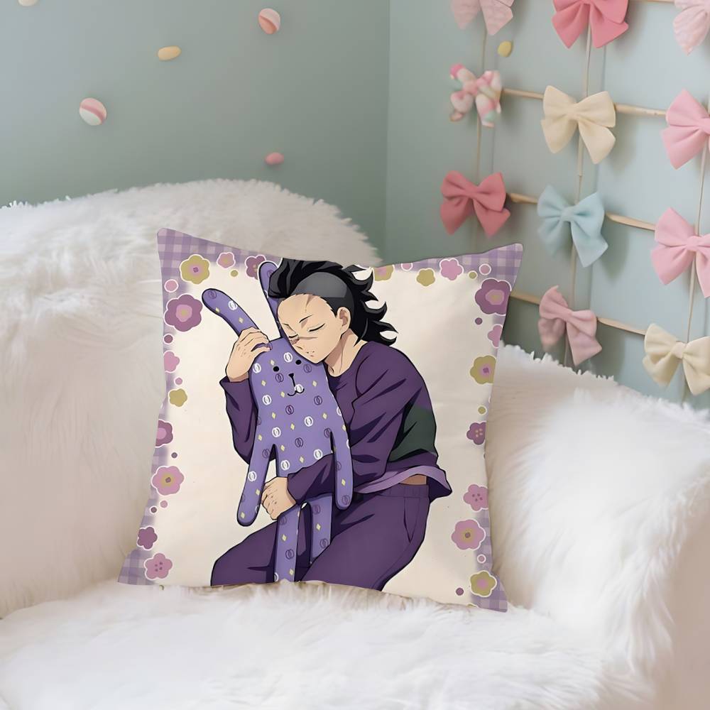 

GGenyas SShinazugawas Case Plush Fabric Soft Pillowcase Double Sided Print Cushion Cover Household Gifts 40x40CM(16x16in)
