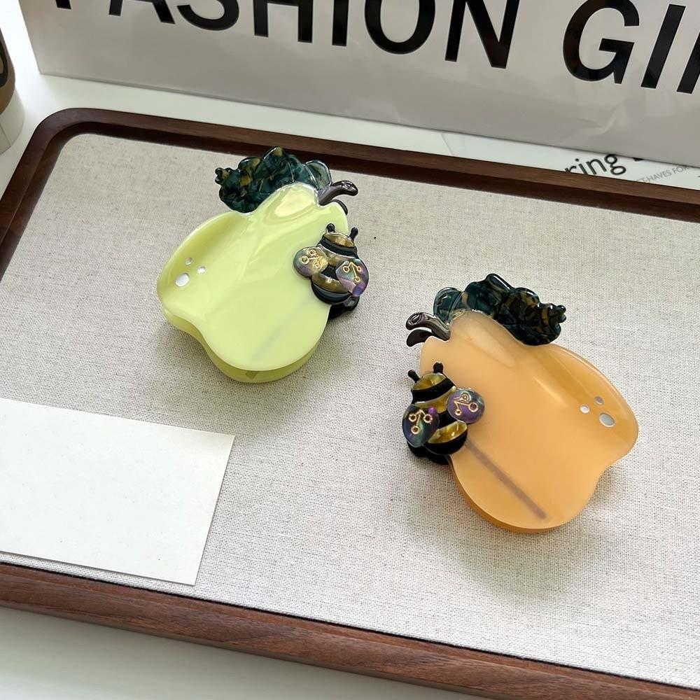 Acrylic Acetic Acid Hair Claw Sweet Acetate Hairgrips Fashion Bee Pear Shark Clip  Gifts