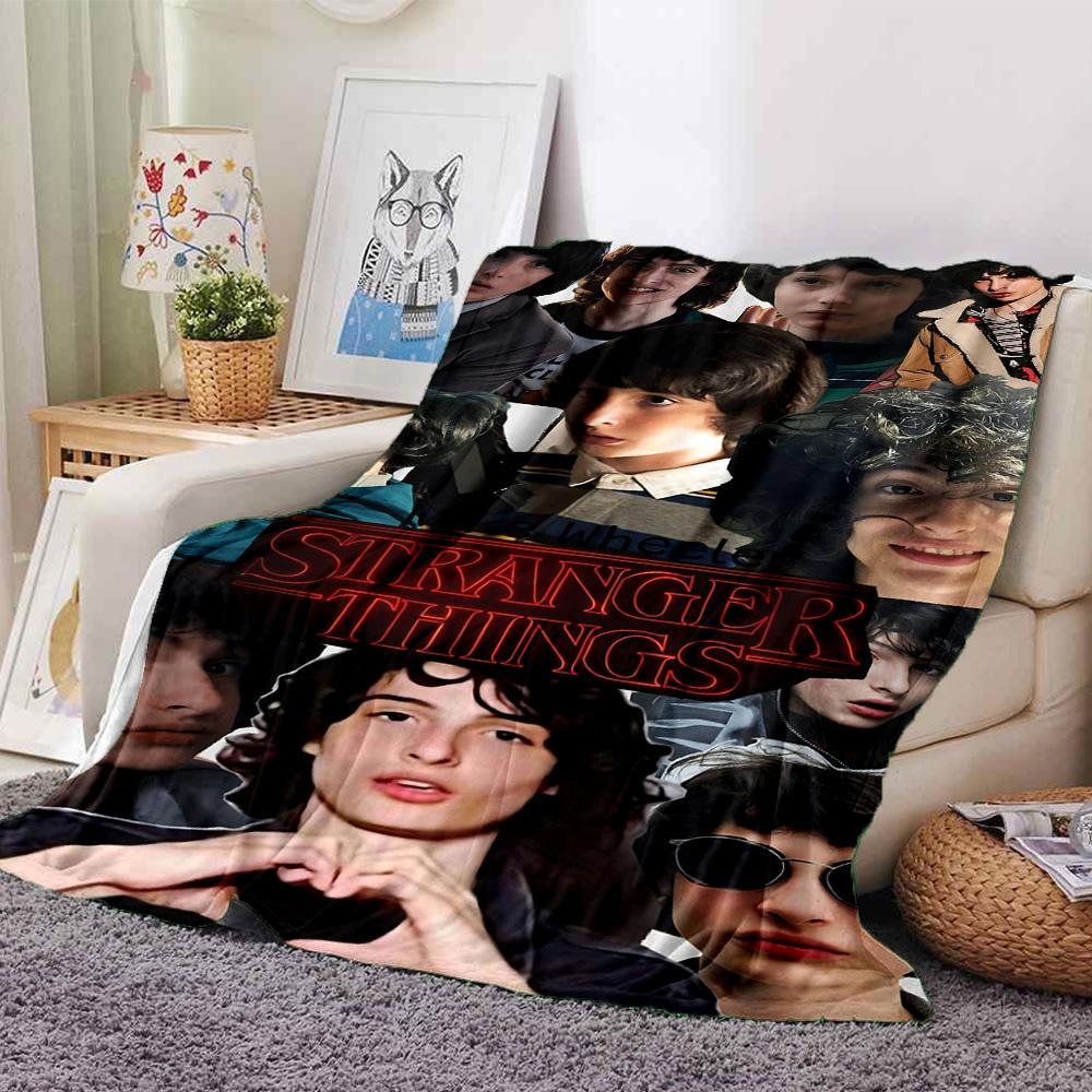1pc Stranger Things Shadows Tomorrow Flannel Blanket,Ultra Soft Warm Plush Throw for Home Bedroom Bed Sofa Cover Camping Picnic Gift Y72432