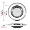 3 Pack 4.45 Inch Diameter Sink Strainer Wide Edge Sink Drain Strainer  Bathroom Sink