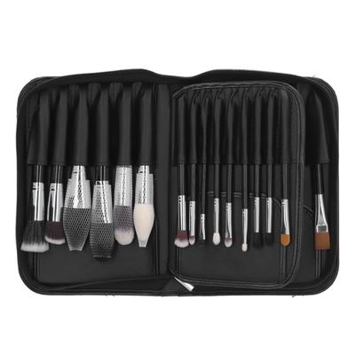 29Pcs Makeup Brush Set Goat Hair Bristles Wood Handle Professional Cosmetic Brush Kit with Foldable Storage Bag