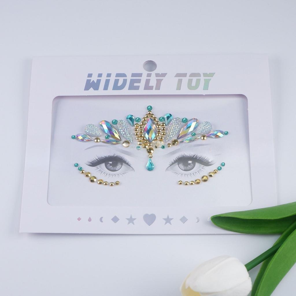 Crystal Tattoo Sticker Glitter Eyeliner Eyebrow Makeup Face Eyes Diamond Temporary Tattoo Rock Rhinestone 3D Eyeliner Stickers