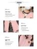 Women's Pink Retro College Style Baseball Jacket - Spring/Autumn Patchwork Casual Top