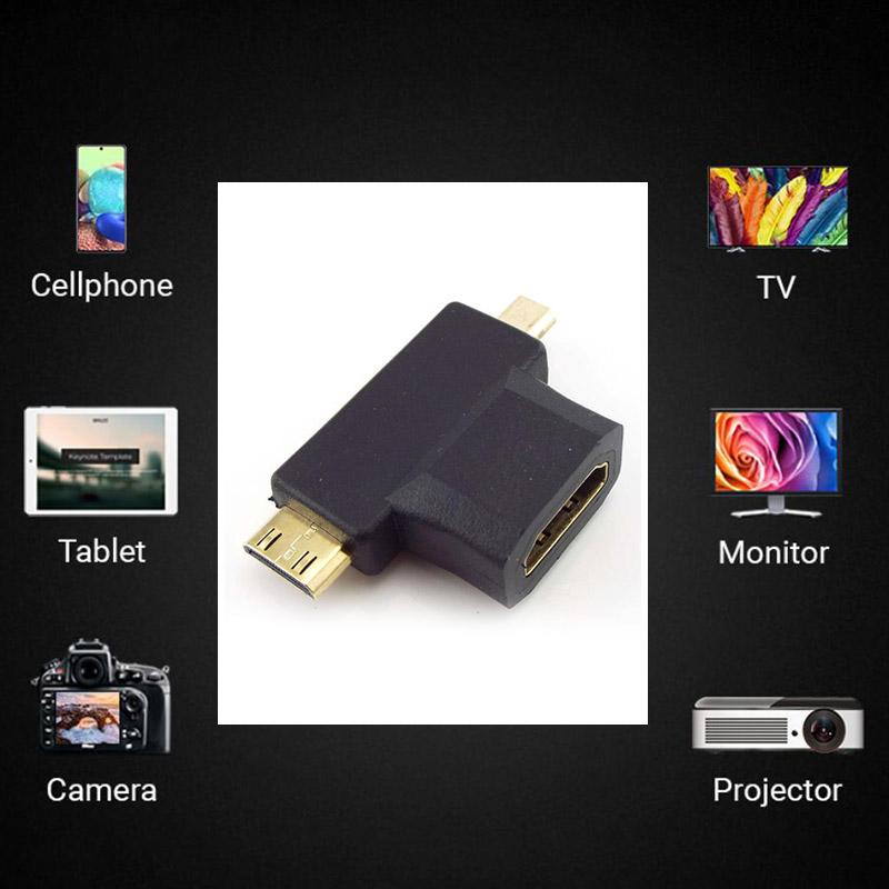 HDMI-kompatibel Mini Micro stecker auf HDMI-kompatibel Buchse Adapter Konverter Stecker für HDTV Adapter Kabel