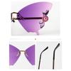 Luxury Butterfly Sunglasses Women Brand Y2k Vintage Rimless Oversized Sun Glasses Ladies Eyewear Gafas De Sol Gothic