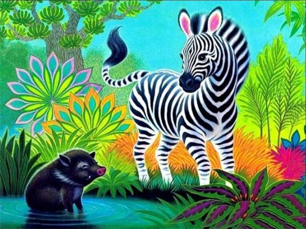 

Полный квадратный/круглый 5d алмазная живопись Лев мозаика животное DIY Алмазная вышивка мультфильм домашний декор ремесленный комплект Full Square 20X30CM темно-синий