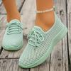 Women's Breathable Mesh Low-Top Sneakers - Comfortable Round Toe Walking Shoes for Daily Wear