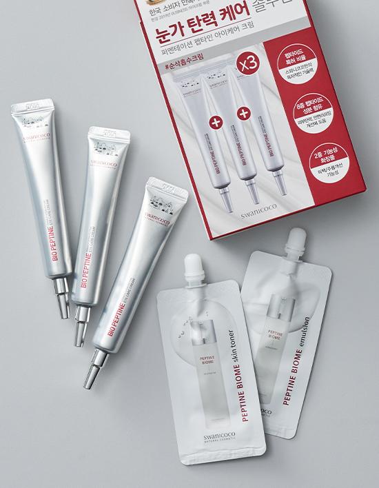 Swanicoco Peptide Eye Cream 20ml X 3 Special Set + Peptide Biome Skin 10ml+lotion 10ml Free