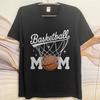 Plus Size Tshirt Soft Teenagers Short Sleeve T Shirt Daily Wear Basketball Net With Ball And Sparkles Fashionable Unisex Tees