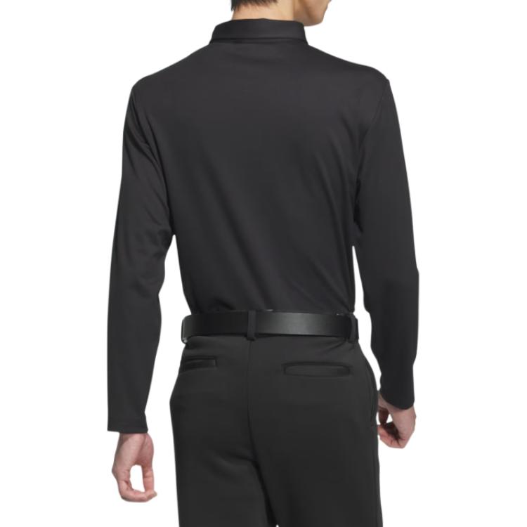 Adidas Clothing Polo Shirts Men's Black Polo Collar Moderate Straight Fit IM6414