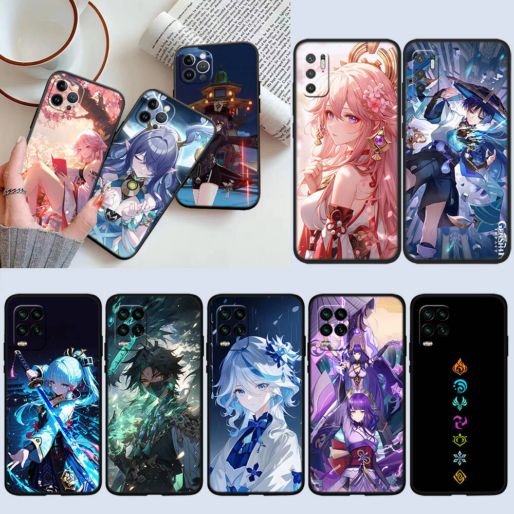 Genshin Impact Phone Case for Redmi Note 12 12S 12C 13 13C 13R 14 14S 14R 14C 11A 13X A3 A3X A4 A5 Pro Max Plus