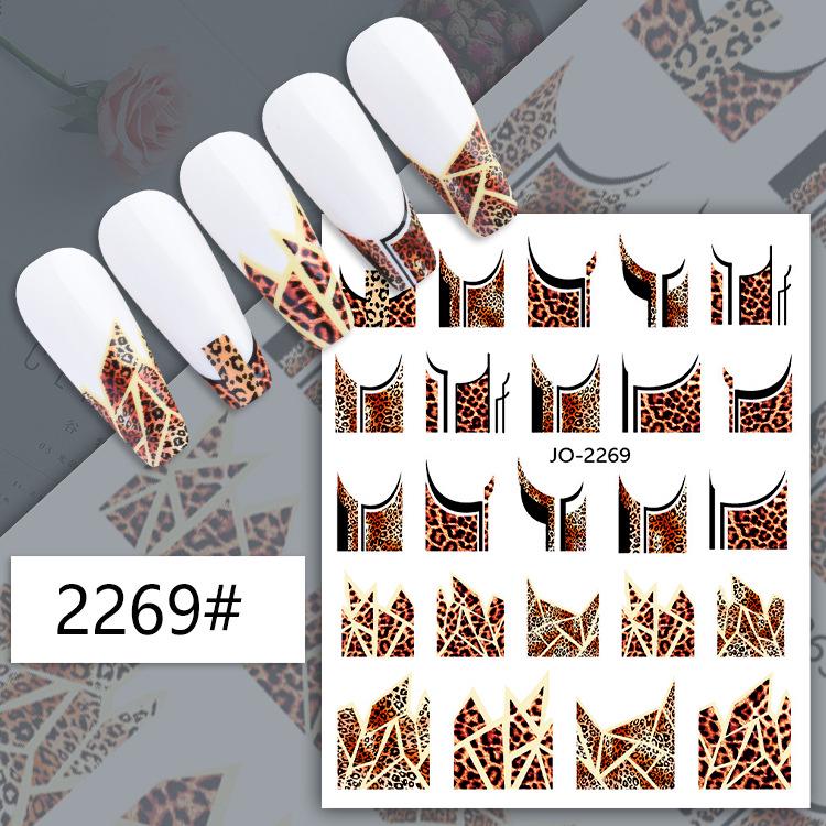 French Style Leopard & Zebra Nail Art Stickers: Butterfly & Stripe Decals