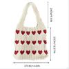 Shoulder Bag Women's Knit Tote Aesthetic Pouch Underarm Female Purse Handbag Crocheted Bags