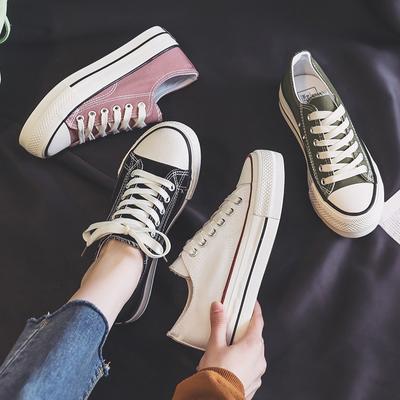 Spring Platform Canvas Shoes Women's New Spring Versatile Casual Board Shoes Cloth Shoes Small Black Shoes Sneakers