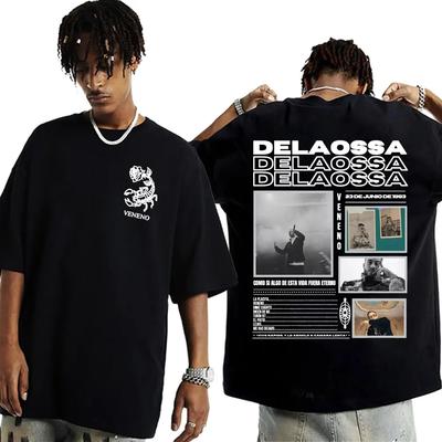 Rappare Delaossa Veneno Album 2025 Turné T-shirts Herr Dam Vintage 90-tals Hip Hop Stil T-shirts Hög Kvalitet Komfort Rund Hals T-shirt#Färg